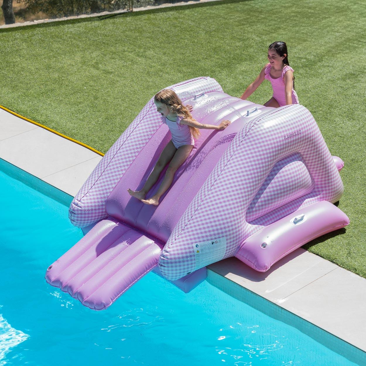 Flamingueo Centre De Jeux Aquatique Avec Toboggan PVC Violet 3/7