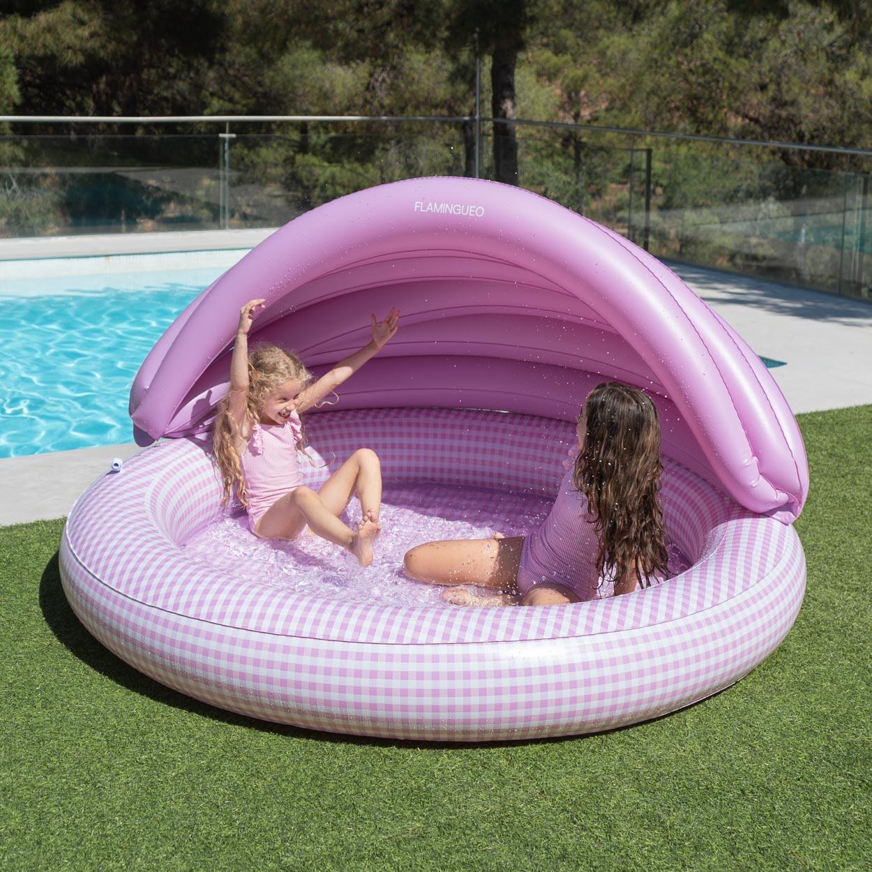 Flamingueo Centre De Jeux Aquatique Avec Toboggan PVC Rose 5/7