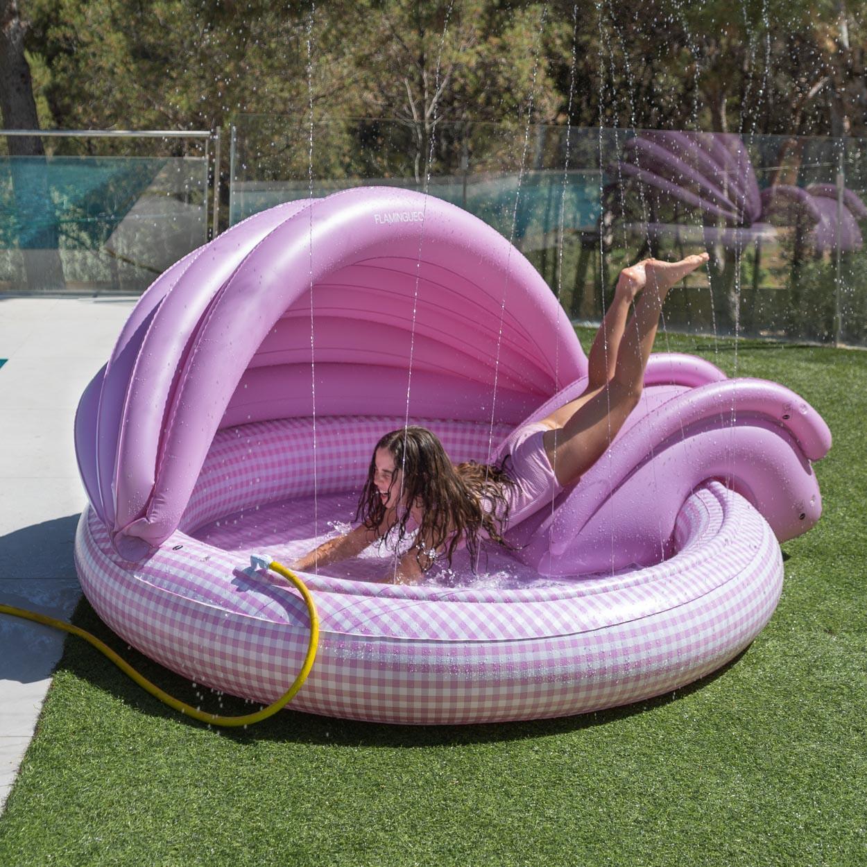 Flamingueo Centre De Jeux Aquatique Avec Toboggan PVC Rose 6/7