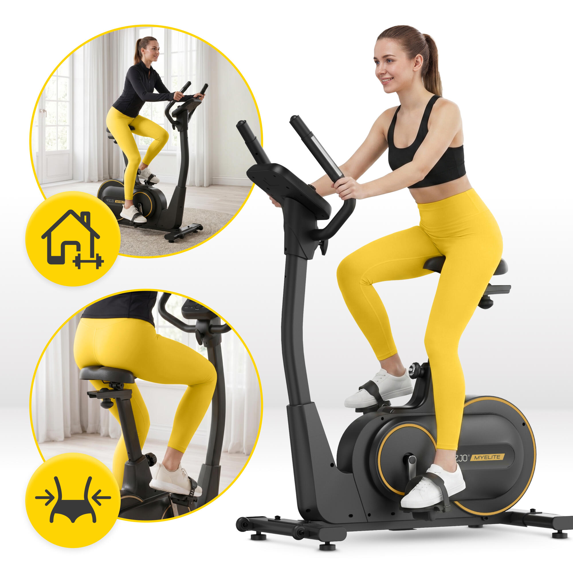 Rower stacjonarny do ćwiczeń MY-ELITE rowerek magnetyczny domowy 4FIZJO 2/7