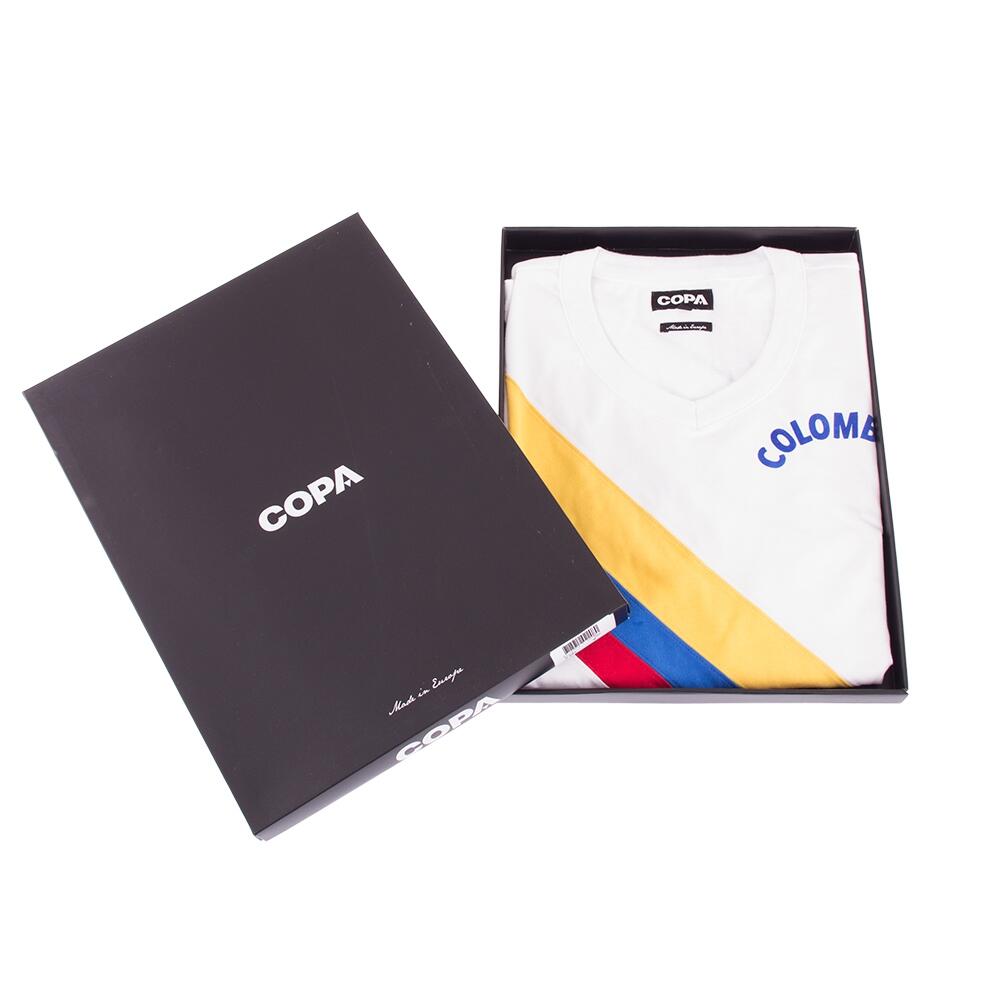 Colombia 1973 - Maglia da calcio rétro - Bianca – COPA Football 6/7