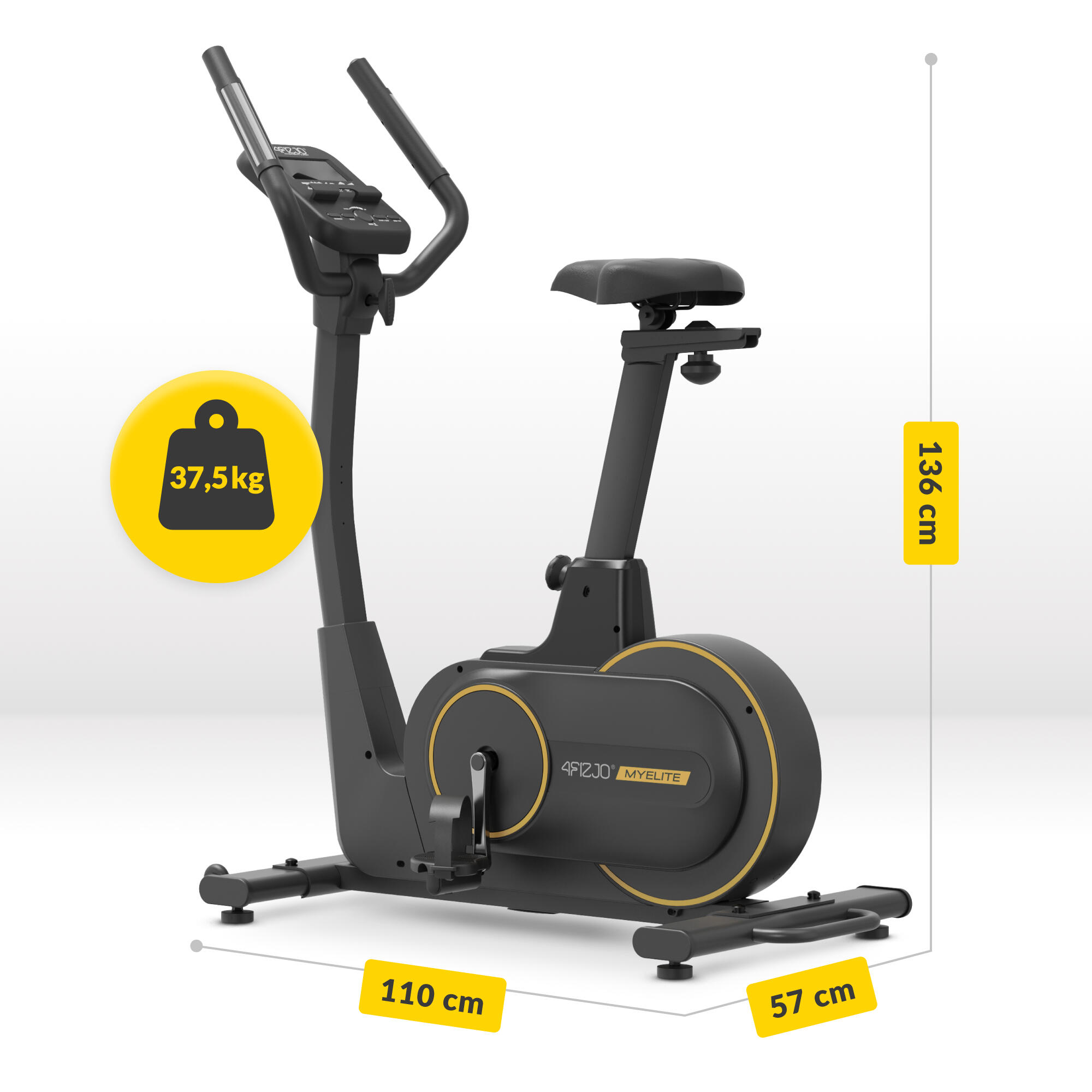 Rower stacjonarny do ćwiczeń MY-ELITE rowerek magnetyczny domowy 4FIZJO 7/7