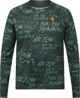 Endura singletrack print langemouwen shirt groen heren
