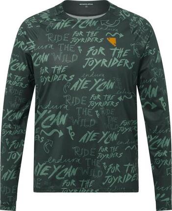 Endura Singletrack Print Langarm-Trikot für Herren, grün