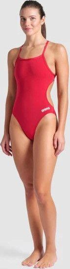 Costume da bagno intero da donna con schiena scoperta Challenge Back Rosso 3/7