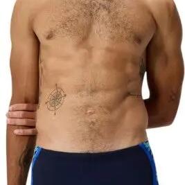 Speedo Men's Hyperboom Splice Navy Blue Swim Trunks