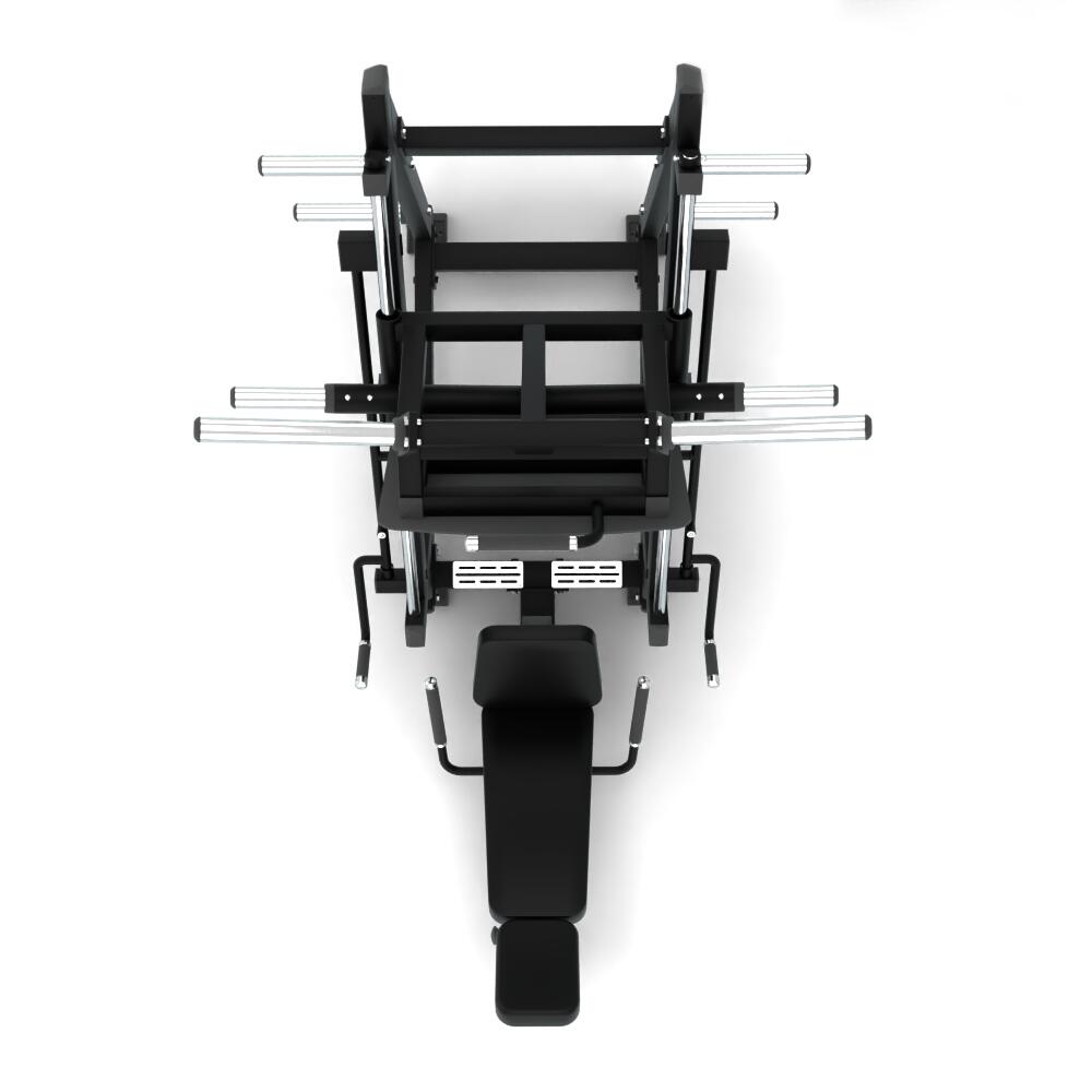 Prensa de pernas linear com discos até 600 kg Pro Series Fitness Tech 4/7