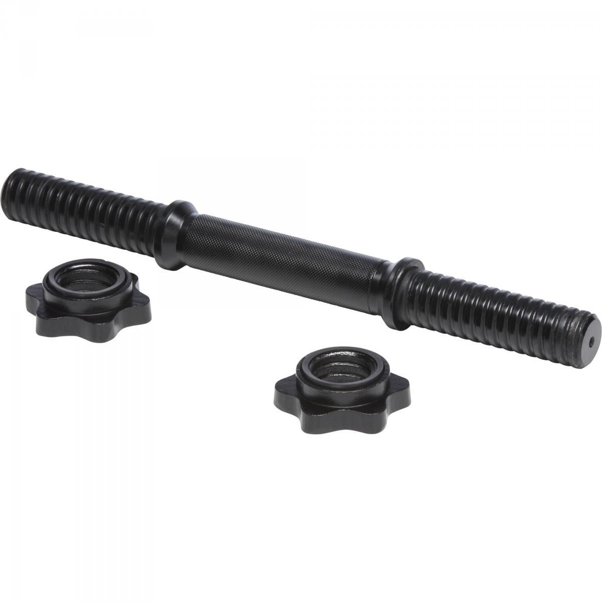 Dumbbellstang - Halter - 35 cm - incl. Schroefsluitingen - Zwart 2/7