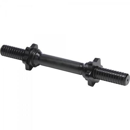 BARRE COURTE NOIRE 35 CM | DIAMETRE 30 MM | MUSCULATION | 2 BAGUES DE SERRAGE