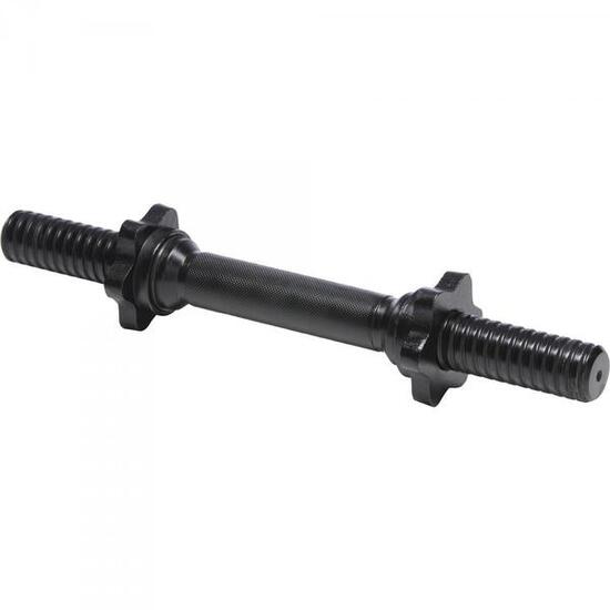 BARRE COURTE NOIRE 35 CM | DIAMETRE 30 MM | MUSCULATION | 2 BAGUES DE SERRAGE