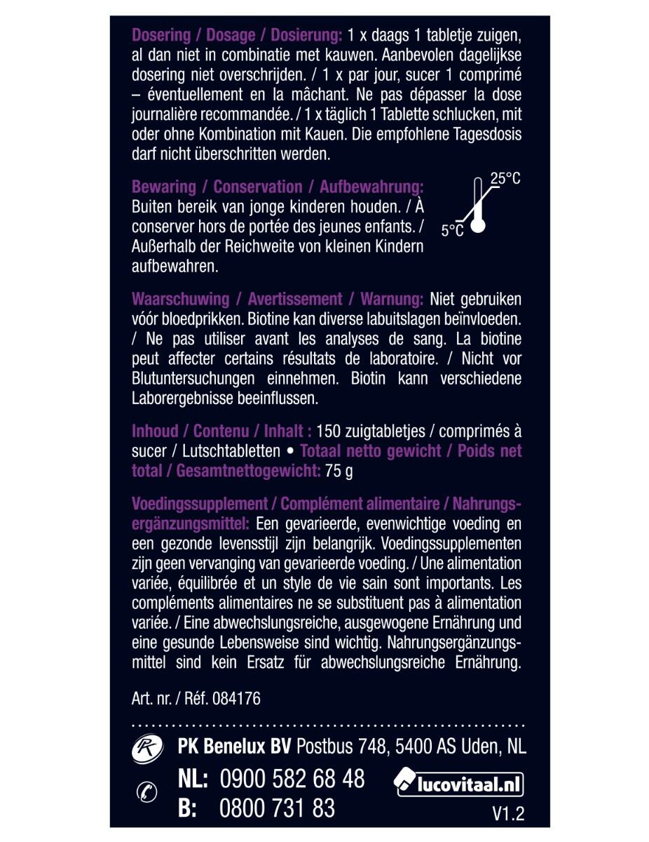 Lucovitaal Biotine 10.000mcg Forte 3/5