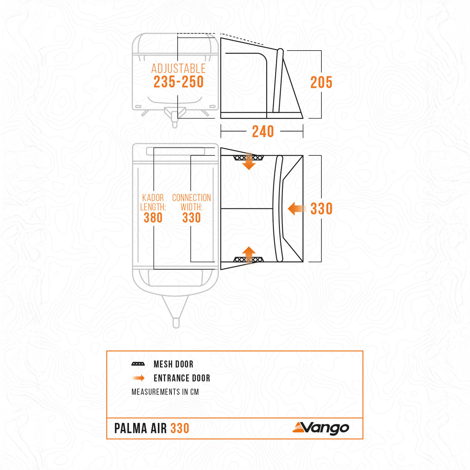 Palma 330 Air Tenda per roulotte Tenda gonfiabile da campeggio 2/7