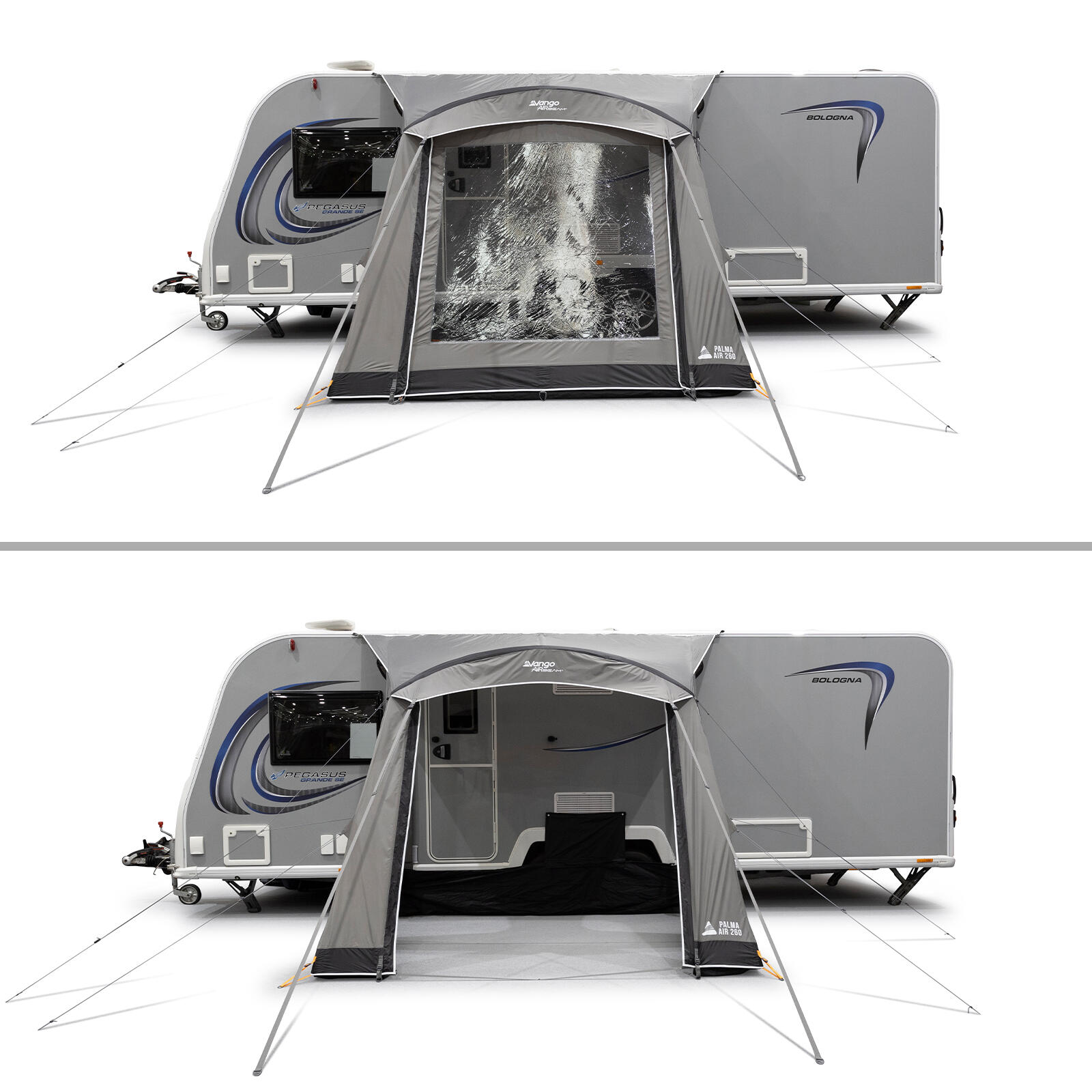 Vorzelt Palma 260 Air Caravan Wohnwagen Zelt Camping Luftzelt Aufblasbar 5/7