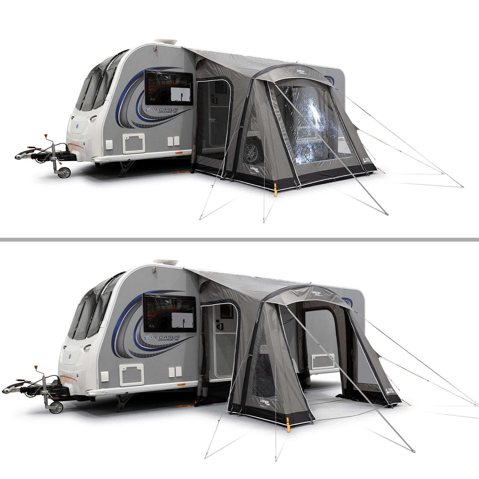 Vorzelt Palma 260 Air Caravan Wohnwagen Zelt Camping Luftzelt Aufblasbar 4/7