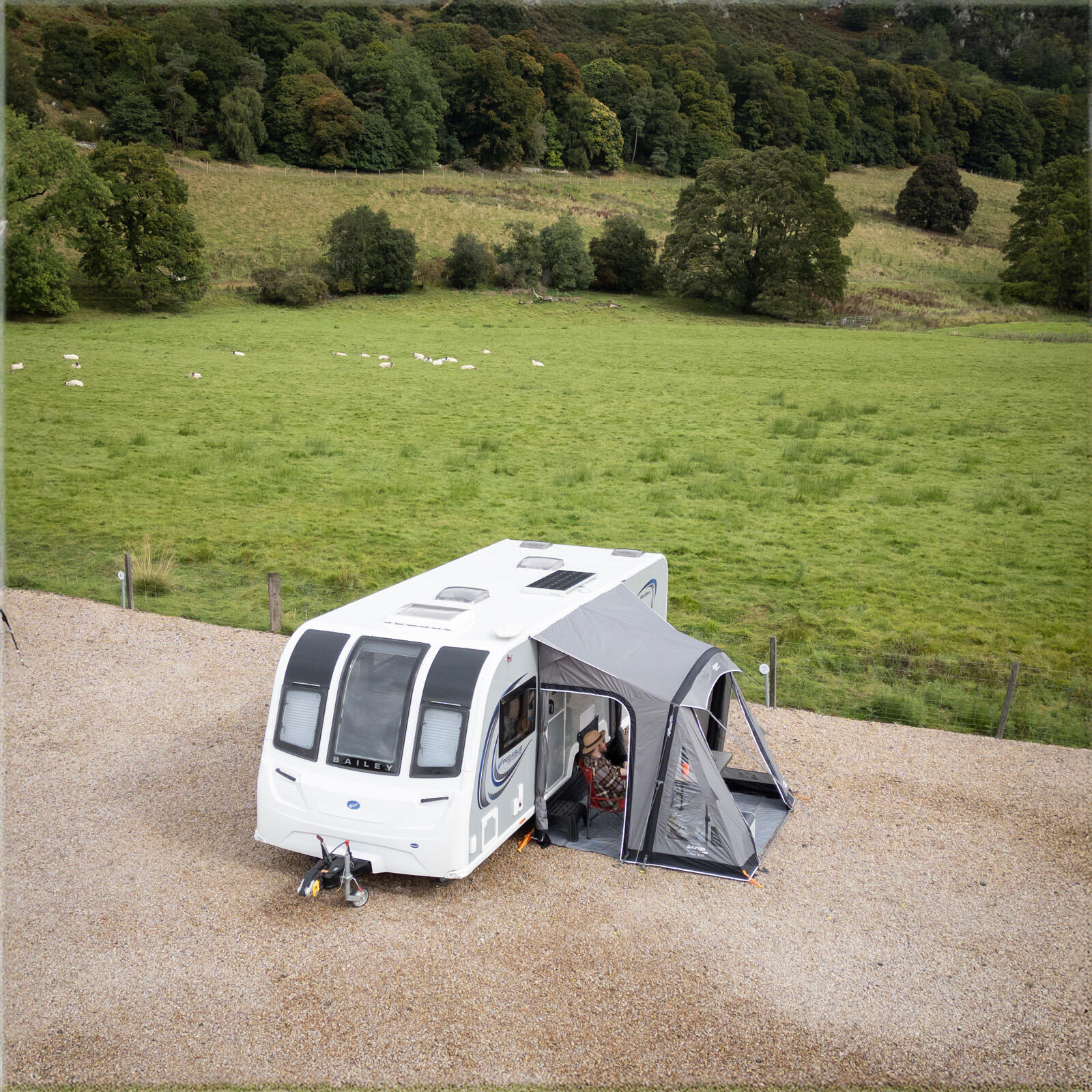Vorzelt Palma 260 Air Caravan Wohnwagen Zelt Camping Luftzelt Aufblasbar 6/7