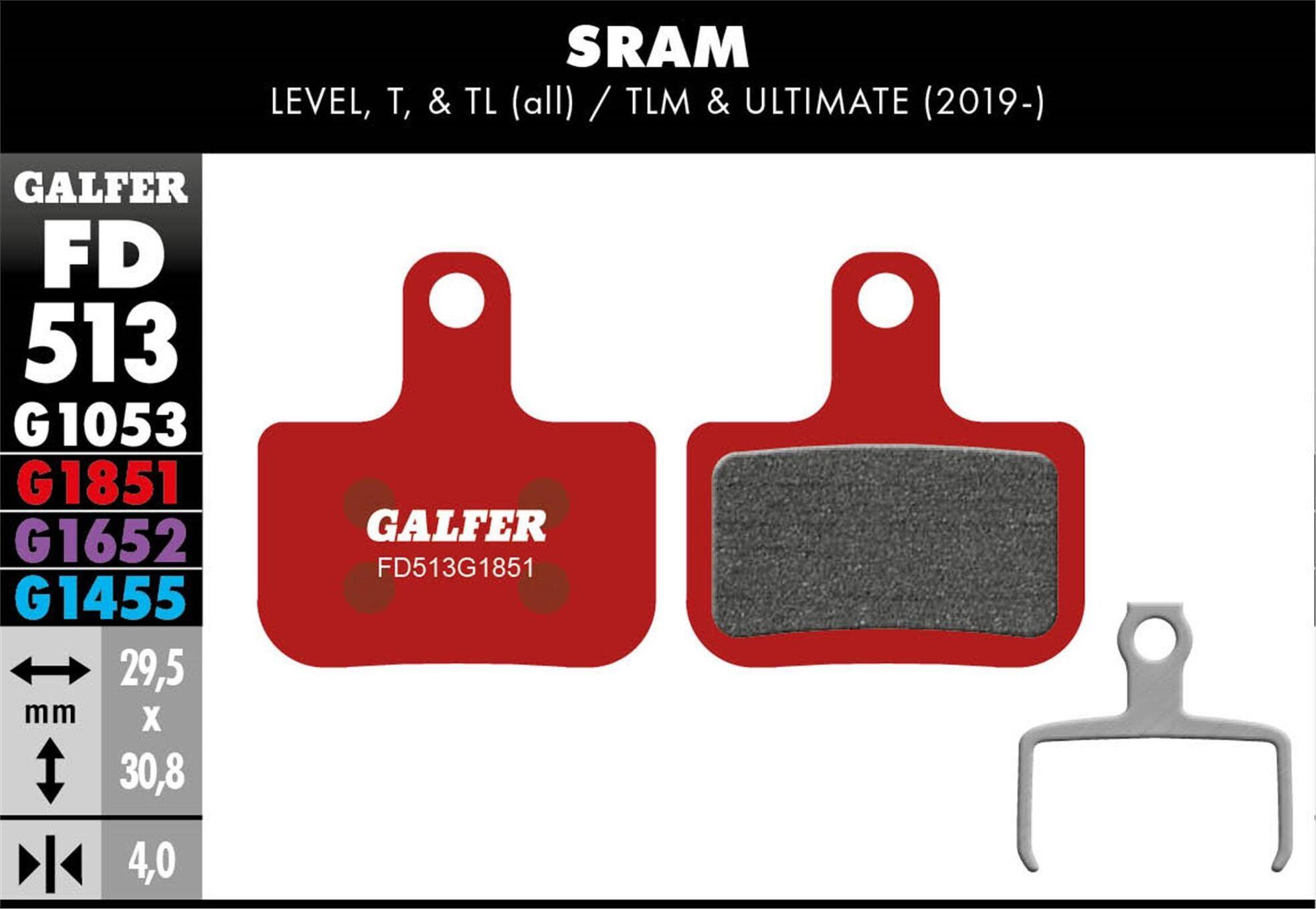 Galfer Advanced FD513 Red AXS/Force AXS/Level/Avid Elixir Bremsbeläge 2/3