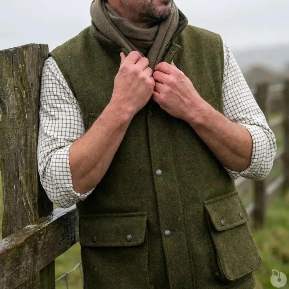Gilet Walker and Hawkes Barington Shooting Vert Laine 5/5