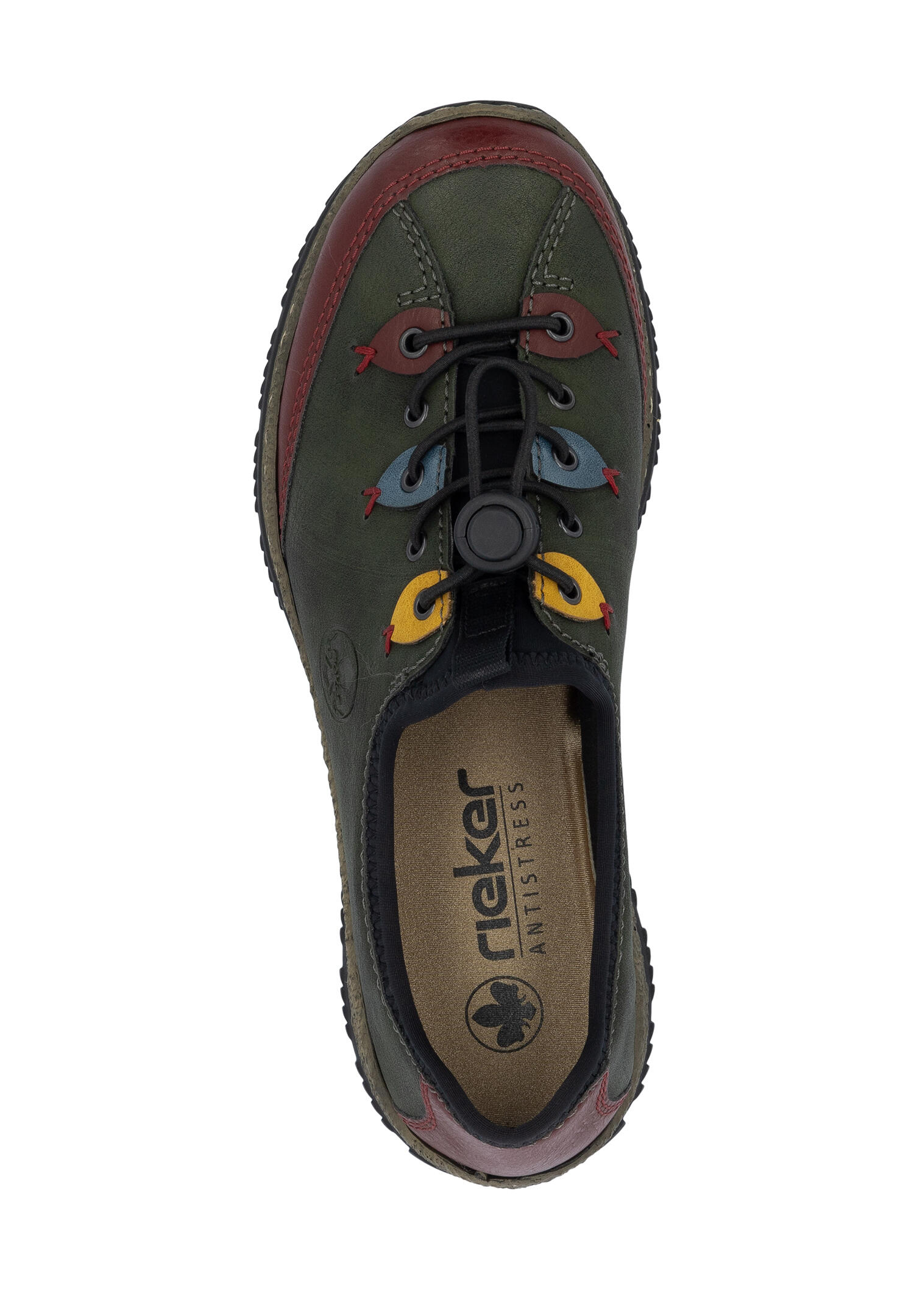 Rieker Damen Halbschuh Slipper Schuhe N3271-54 Green 3/7