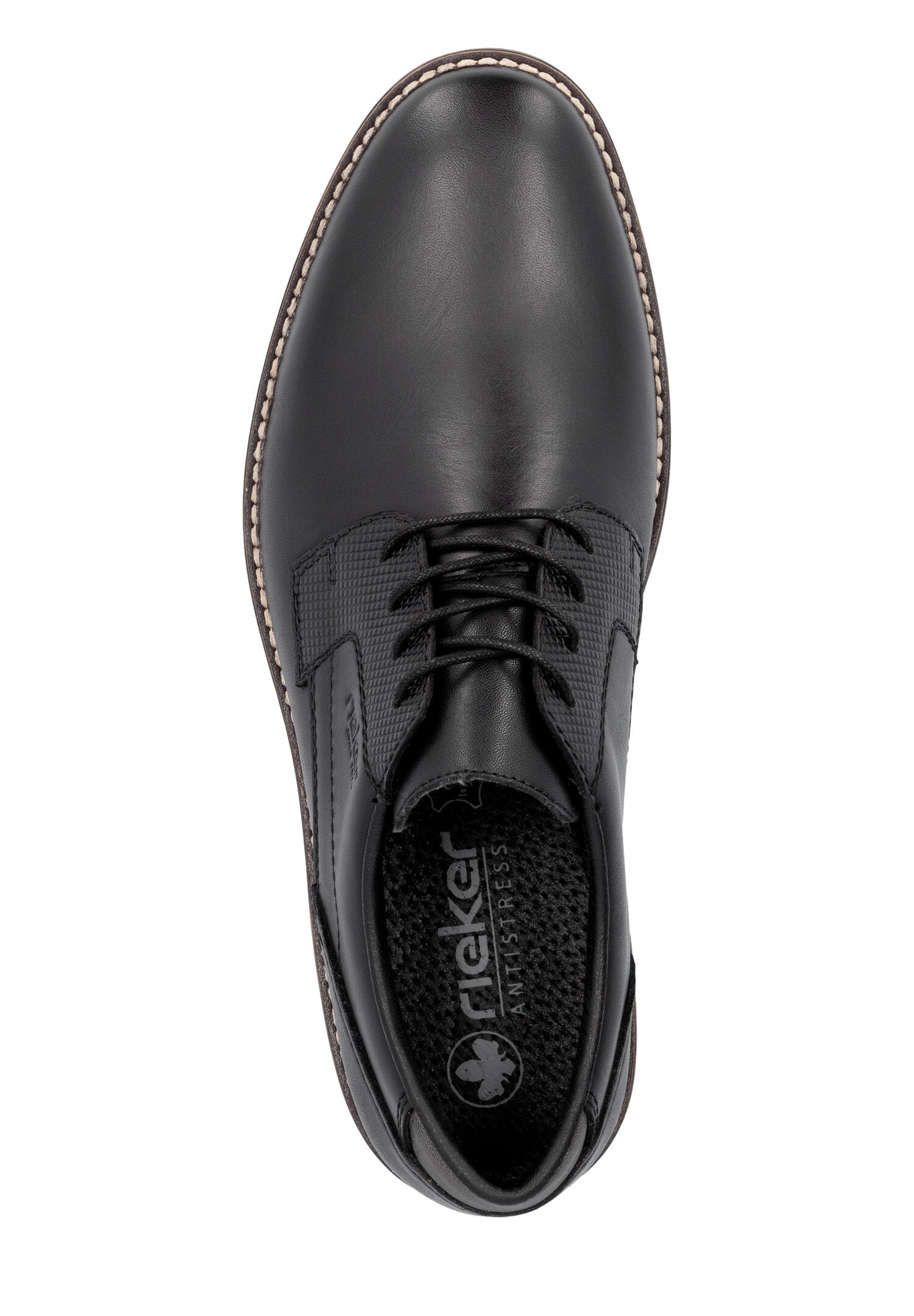 Rieker Herren Schnürschuhe Halbschuhe Leder Schuhe 13523-00 Black 3/7