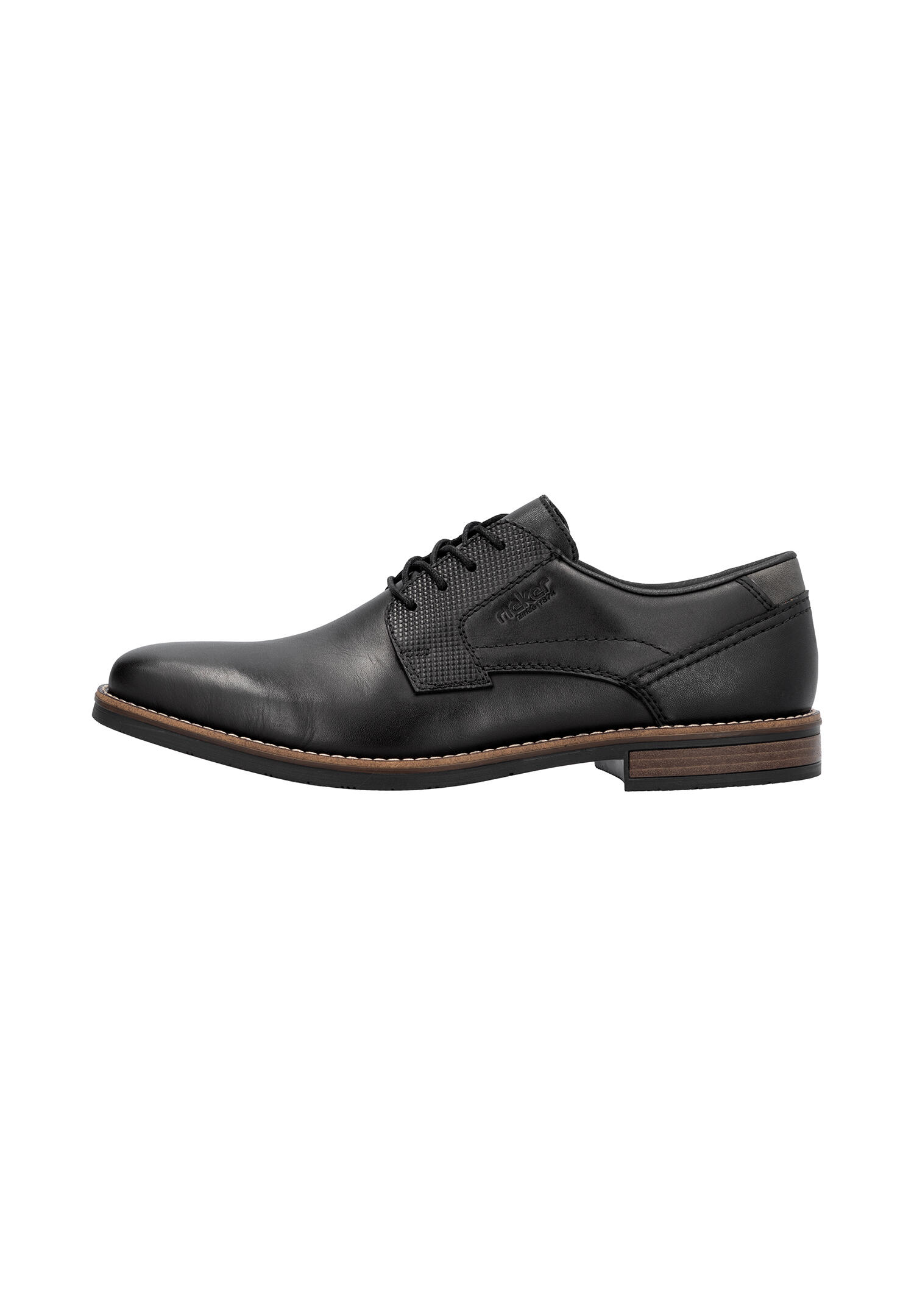 Rieker Herren Schnürschuhe Halbschuhe Leder Schuhe 13523-00 Black 4/7