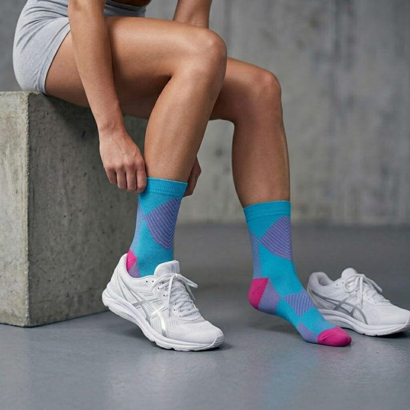 Xtreme - Sport compressie quarter sokken - 6-Pak - Unisex - Multi Roze 6/7