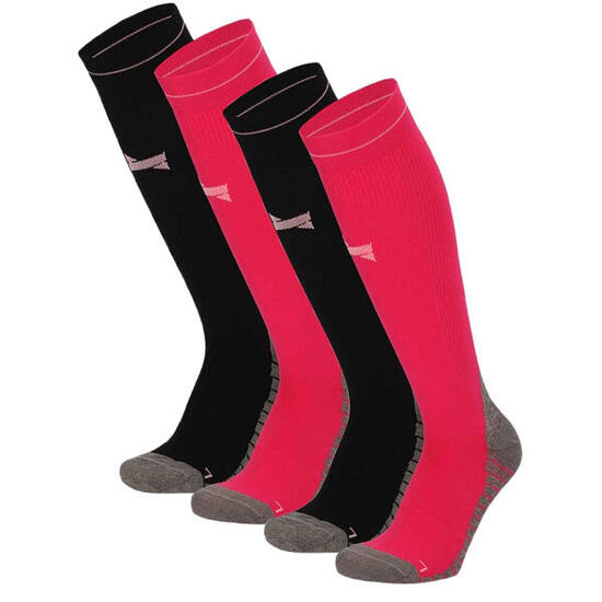 Xtreme - Chaussettes de course/compression - 4-Pack - Rose Chaussettes de