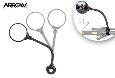 Arrow - fietsspiegels - flexibele arm - voor fiets & e-bike