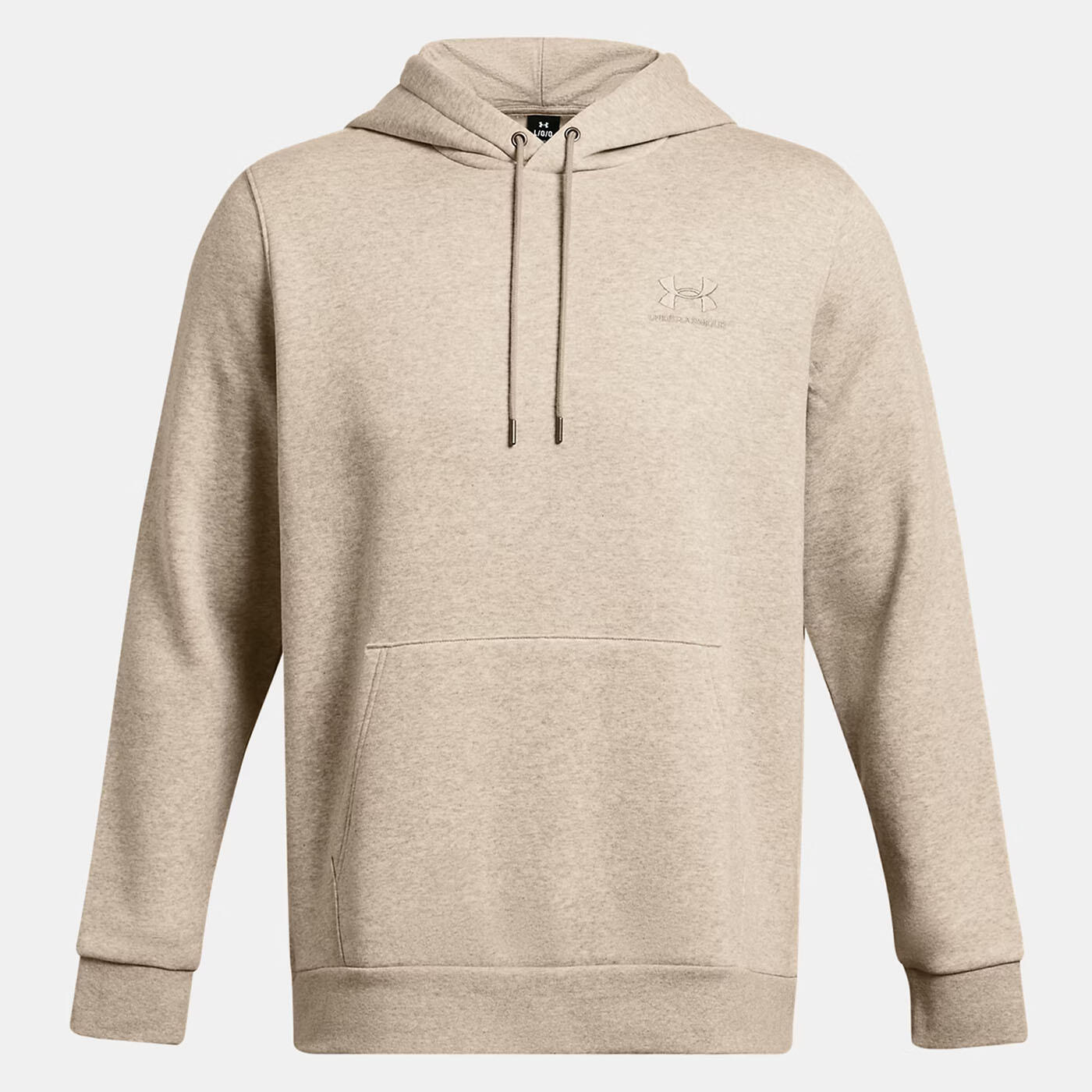 Sudadera con capucha UA Icon Fleece Taupe claro jaspeado para Hombre 3/5