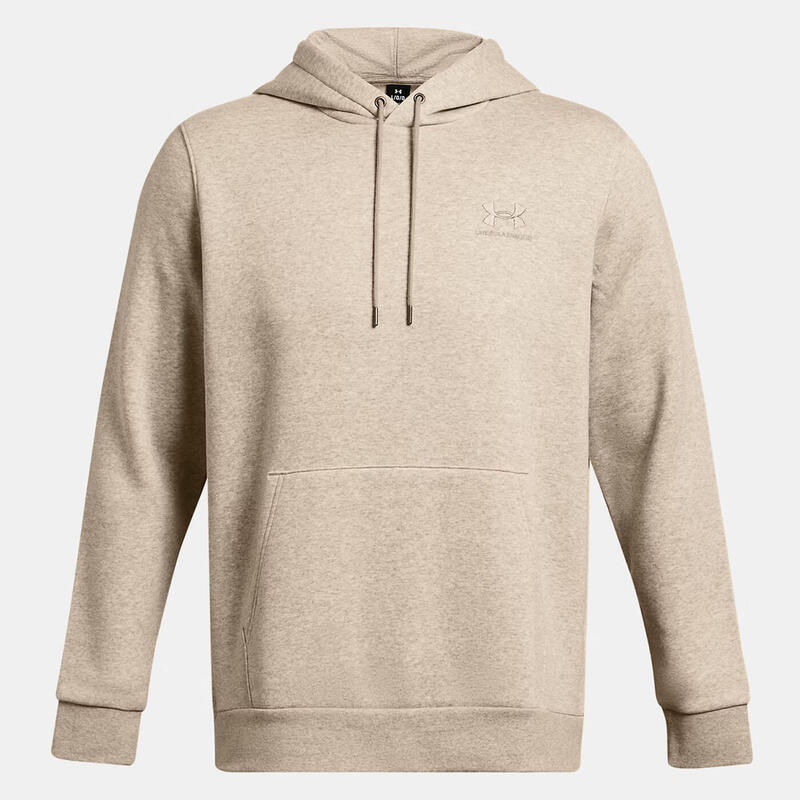 Hanorac cu glugă UA Icon Fleece taupe deschis melanj pentru bărbați