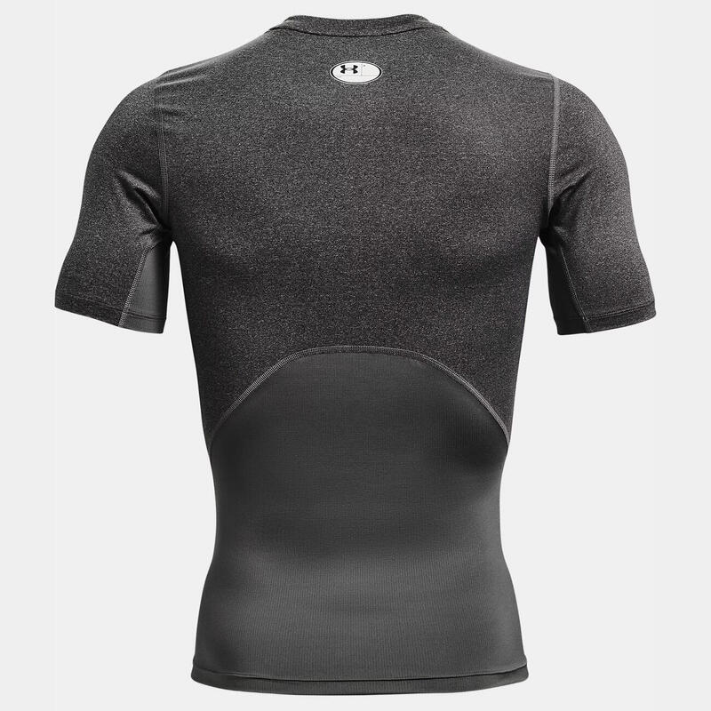 Tricou lycra cu mânecă scurtă Under Armour HeatGear® pentru bărbați Gri carbon