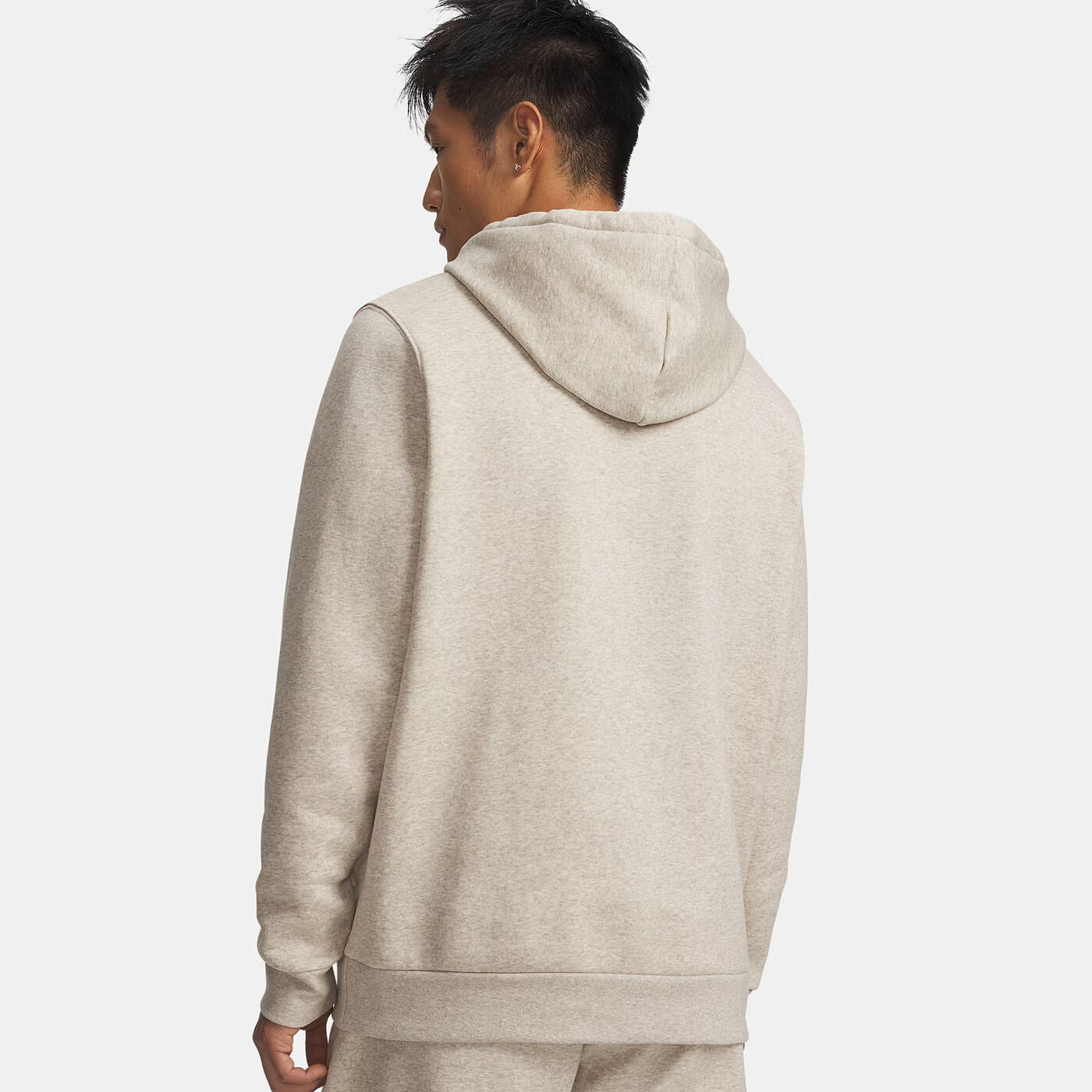 Sudadera con capucha UA Icon Fleece Taupe claro jaspeado para Hombre 2/5