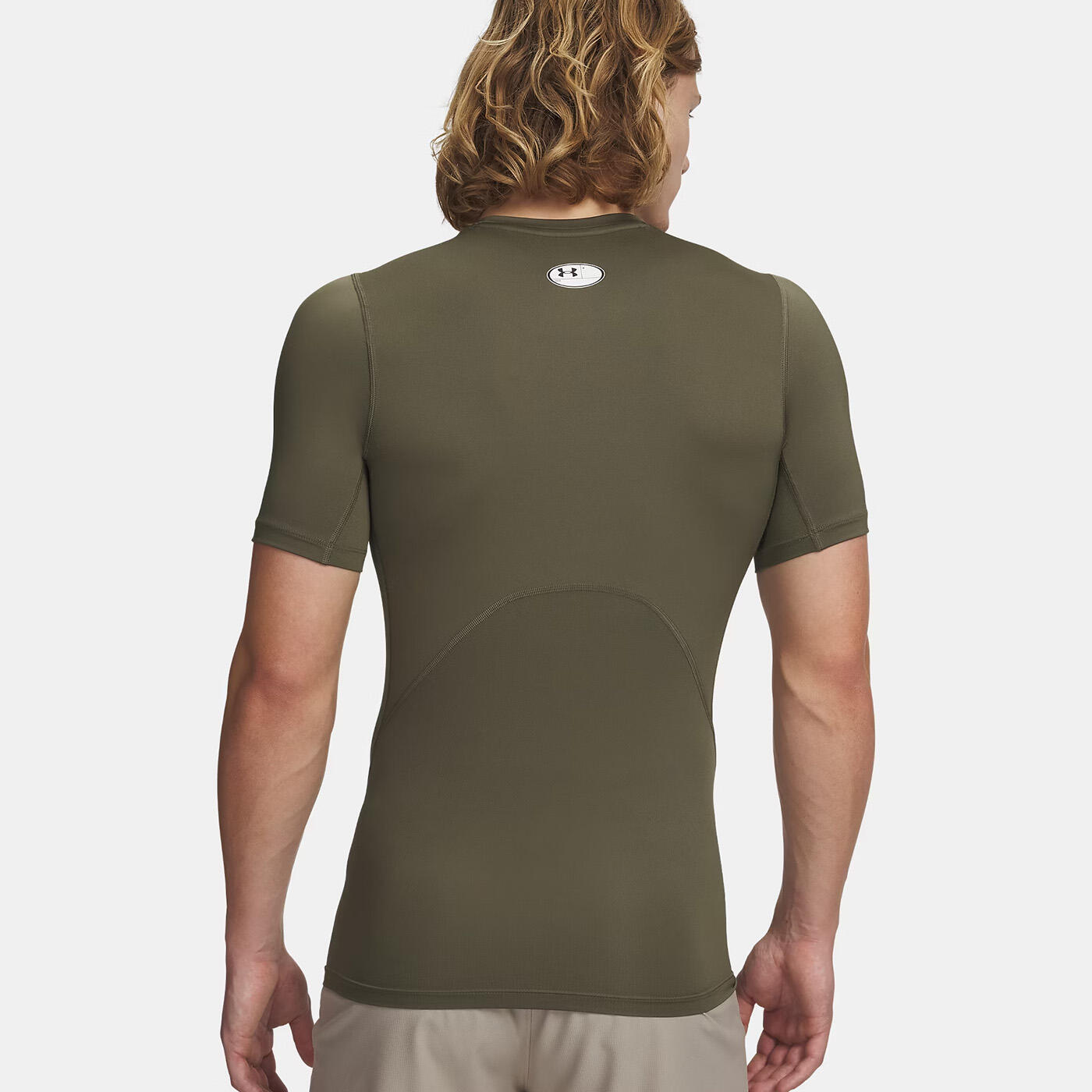 Heren HeatGear Training Tshirt (Marine OD groen) 2/7