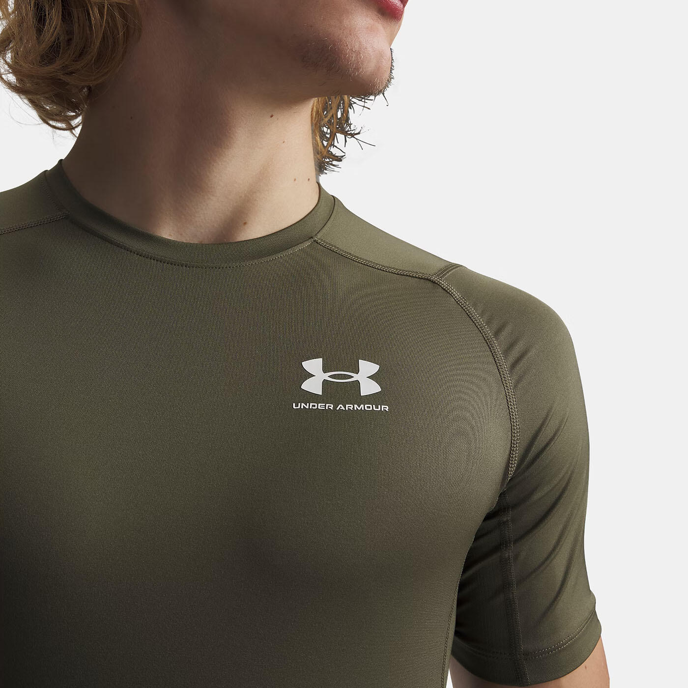 Heren HeatGear Training Tshirt (Marine OD groen) 5/7