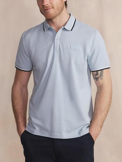 Polo manches courtes homme YVANEPOL Oxygene - 100% coton, coupe ajustée