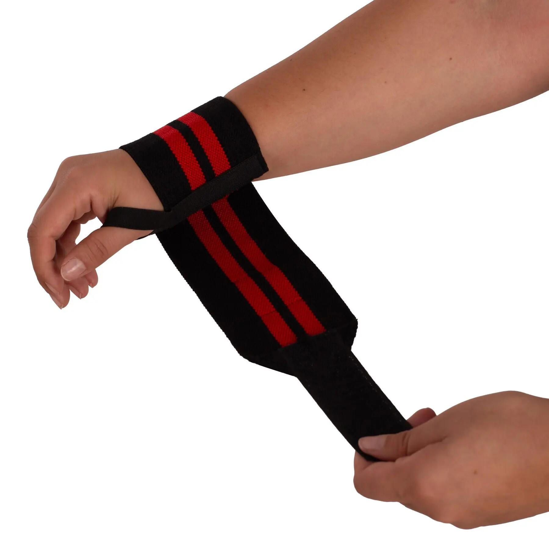 Softee spiercompressiepolsband Negro/Rojo ÚNICA 3/4