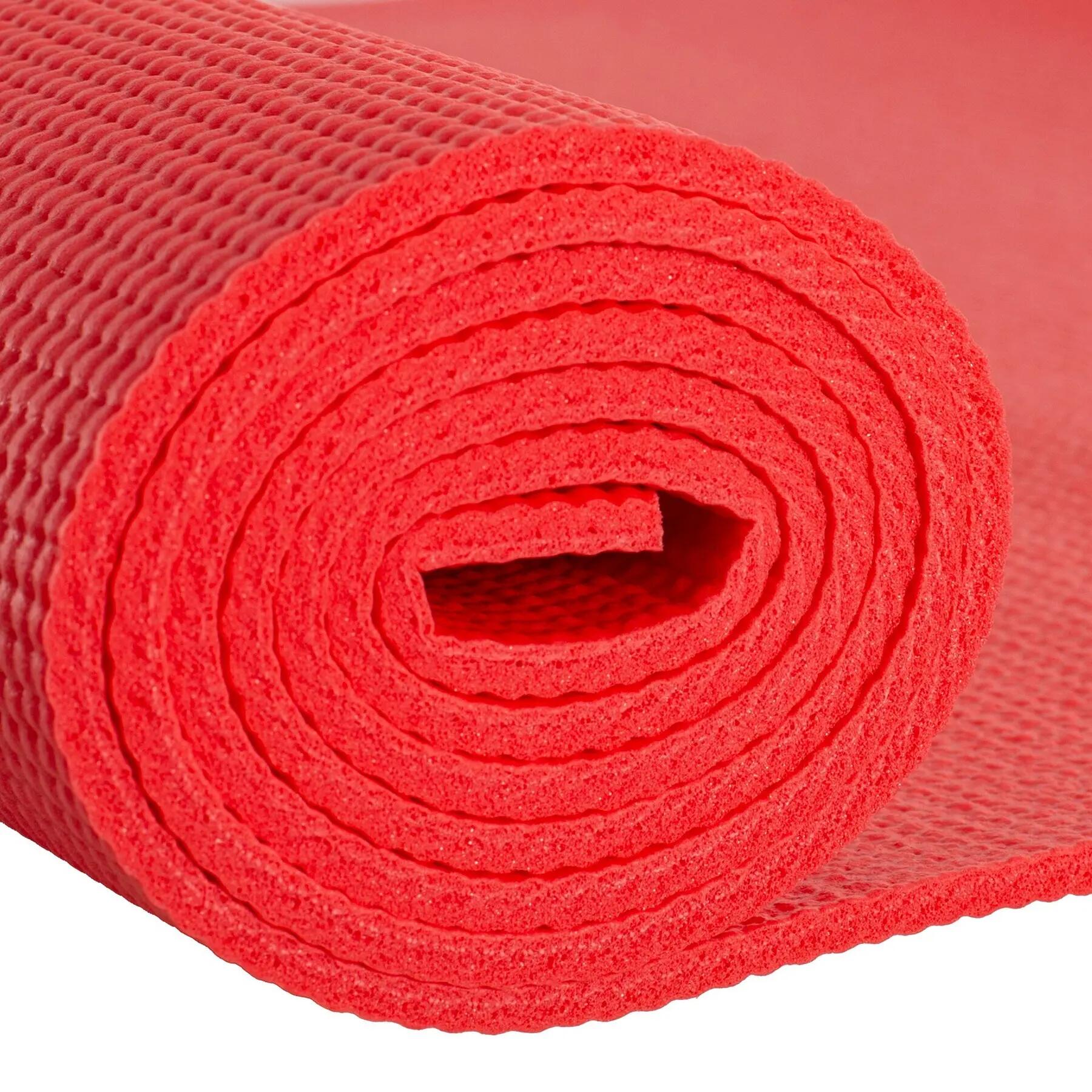 Mata do jogi 173x61x0,6 cm PVC czerwona 2/2