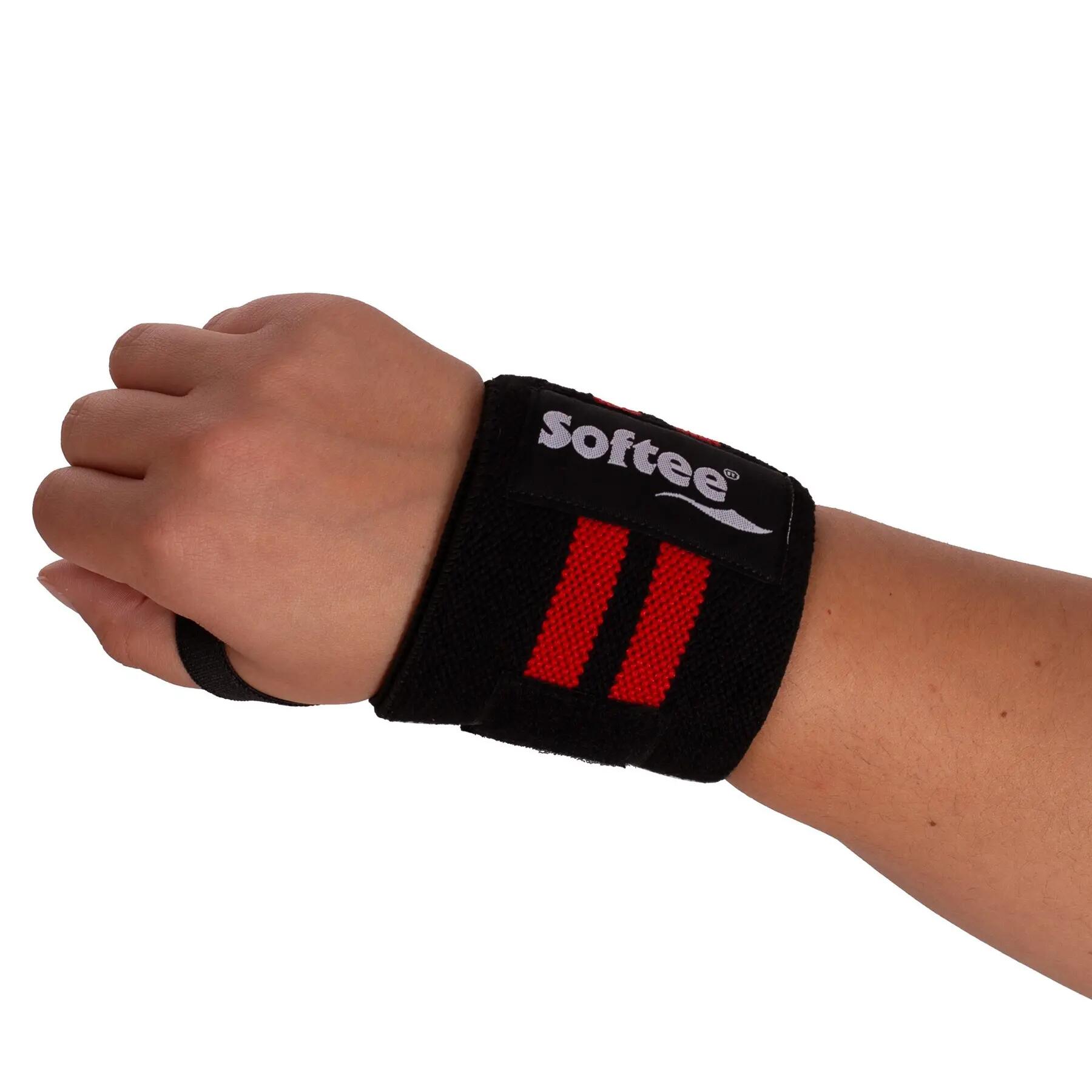 Softee spiercompressiepolsband Negro/Rojo ÚNICA 2/4