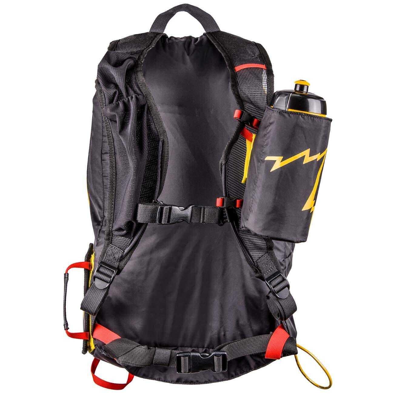 Sac Skimo La Sportiva nylon résistant noir/jaune, grand compartiment chaussures 3/5