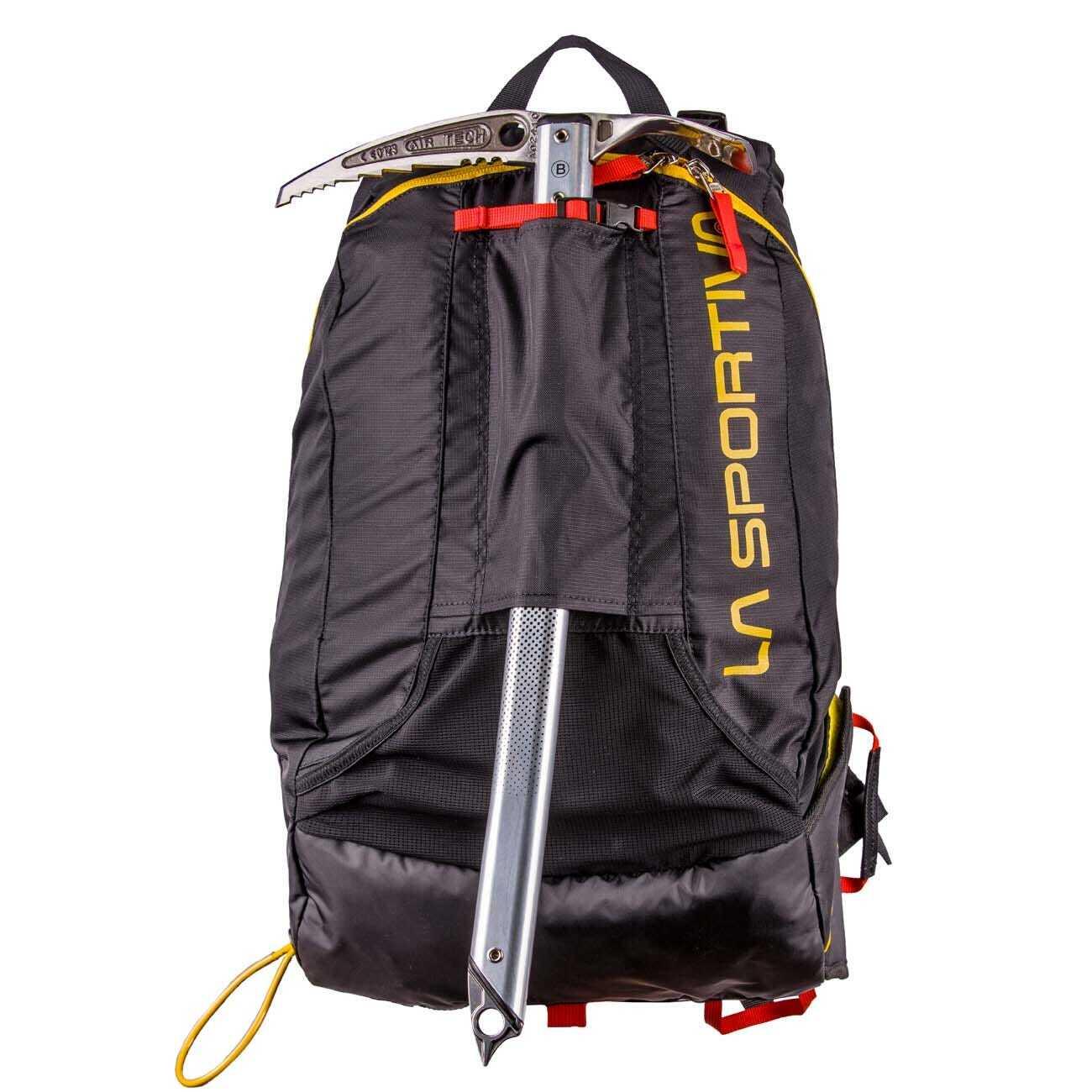 Sac Skimo La Sportiva nylon résistant noir/jaune, grand compartiment chaussures 2/5