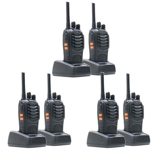 Paquet 6 Radio PNI PMR R40 PRO, batteries, chargeurs et écouteurs inclus