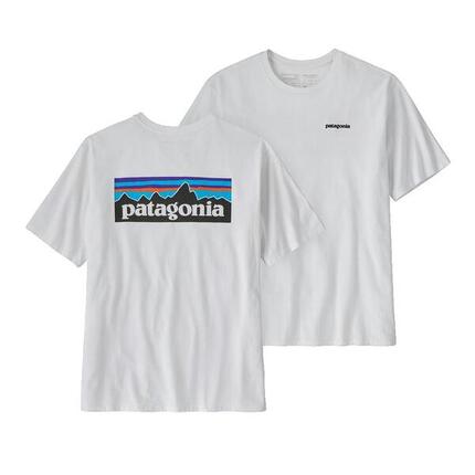 T-Shirt Hommes Patagonia P-6 Responsibili-tee blanc
