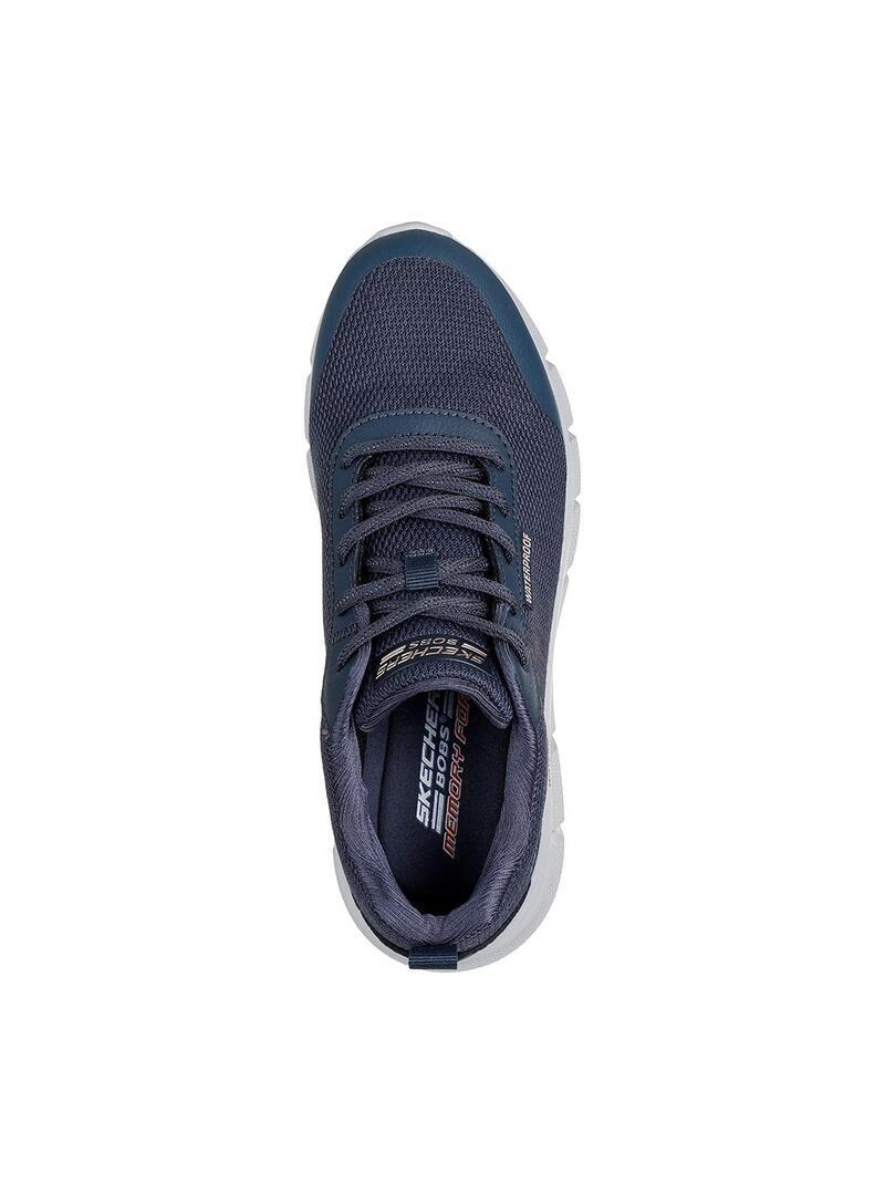 Sapatilhas femininas Skechers azul-marinho. 4/5