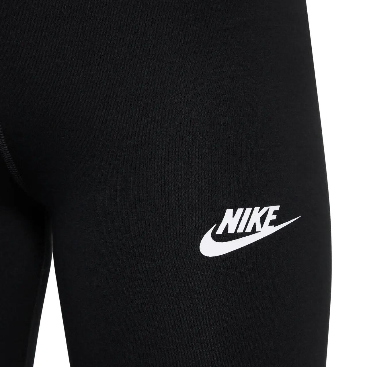 Legginsy dziecięce Nike Sportswear Classic, wysoki stan, czarne 3/4