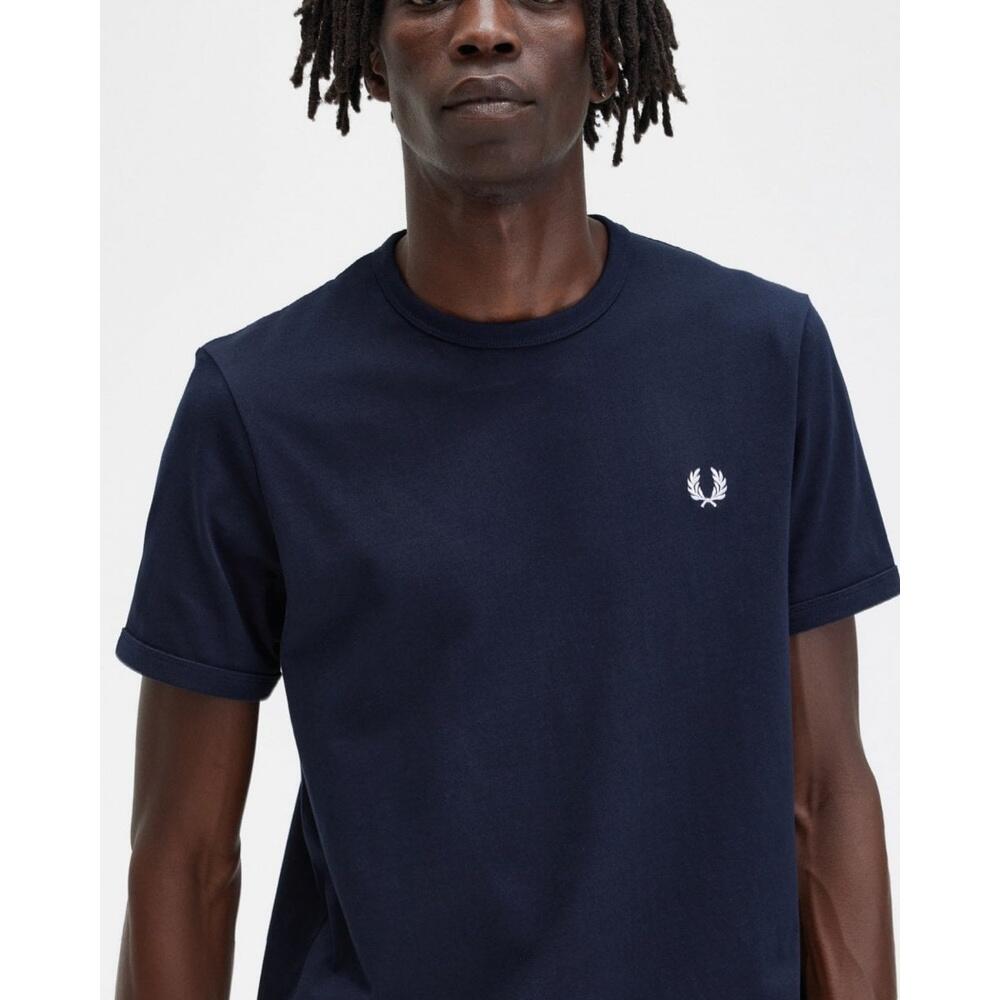 T-shirt pour homme Fred Perry Ringer Marine 3/5