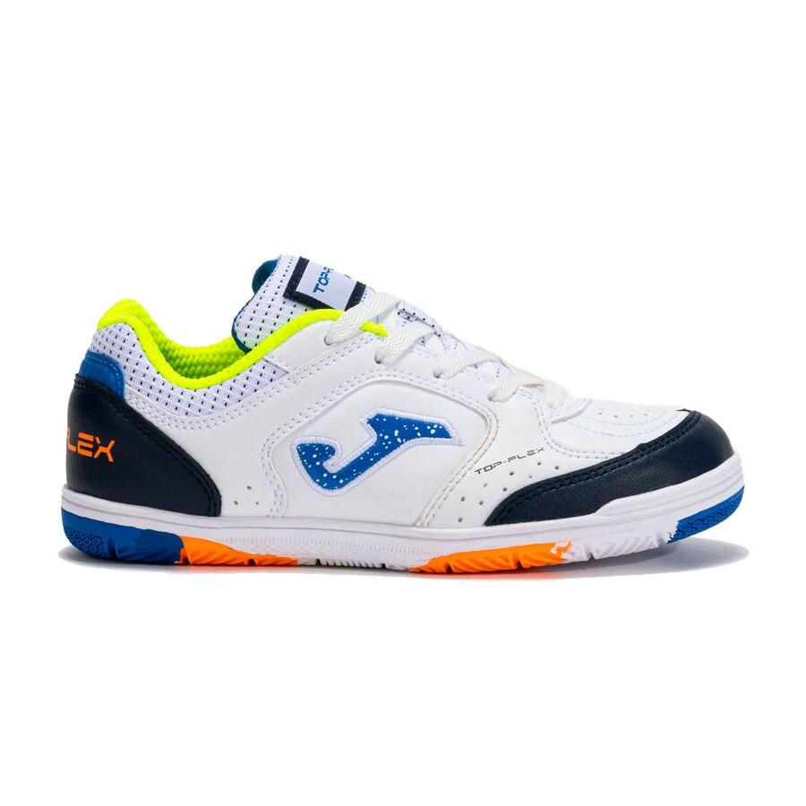 Zapatillas Fútbol Sala Niños Joma Top Flex Jr 2502 Blanco Resistentes-TPJW2502IN 3/6