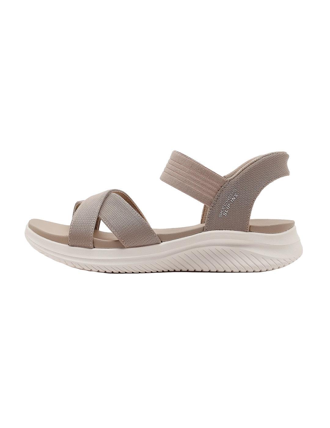 Sandales pour femme Skechers Ultra flex slip ins Beige. 2/5