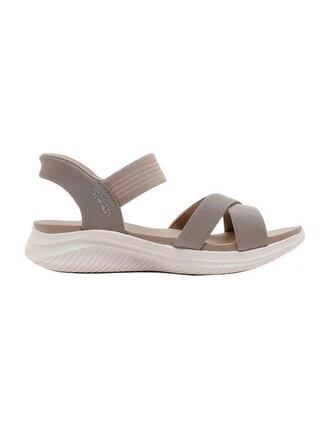 Sandales Plates Femme Skechers Marron