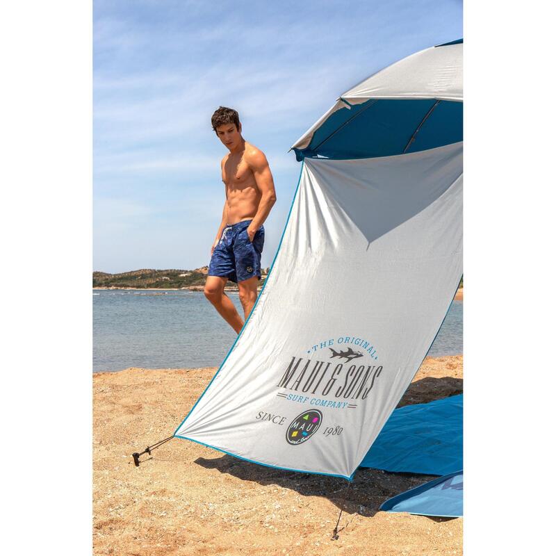 Umbrelă plajă Maui & Sons 190 cm UPF50+ cu protecție laterală