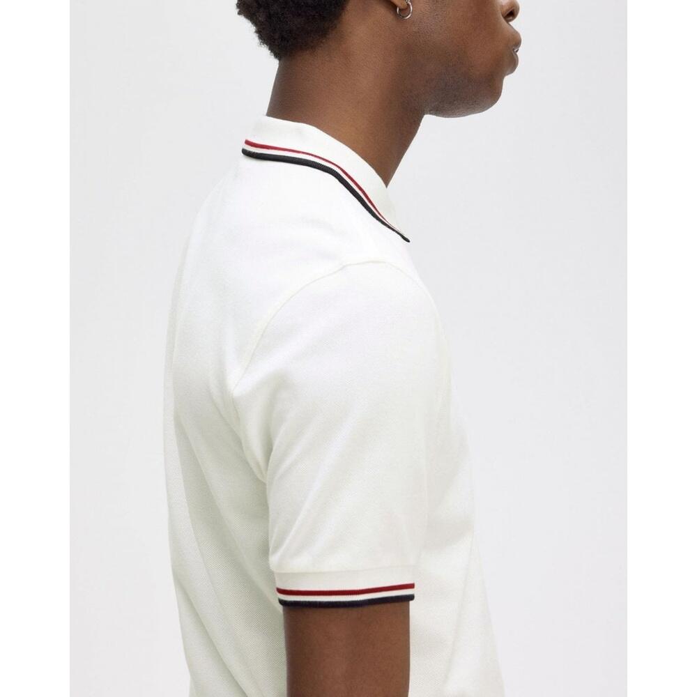 Polo de manga corta para Hombre Fred perry Twin tipped Blanco 4/4