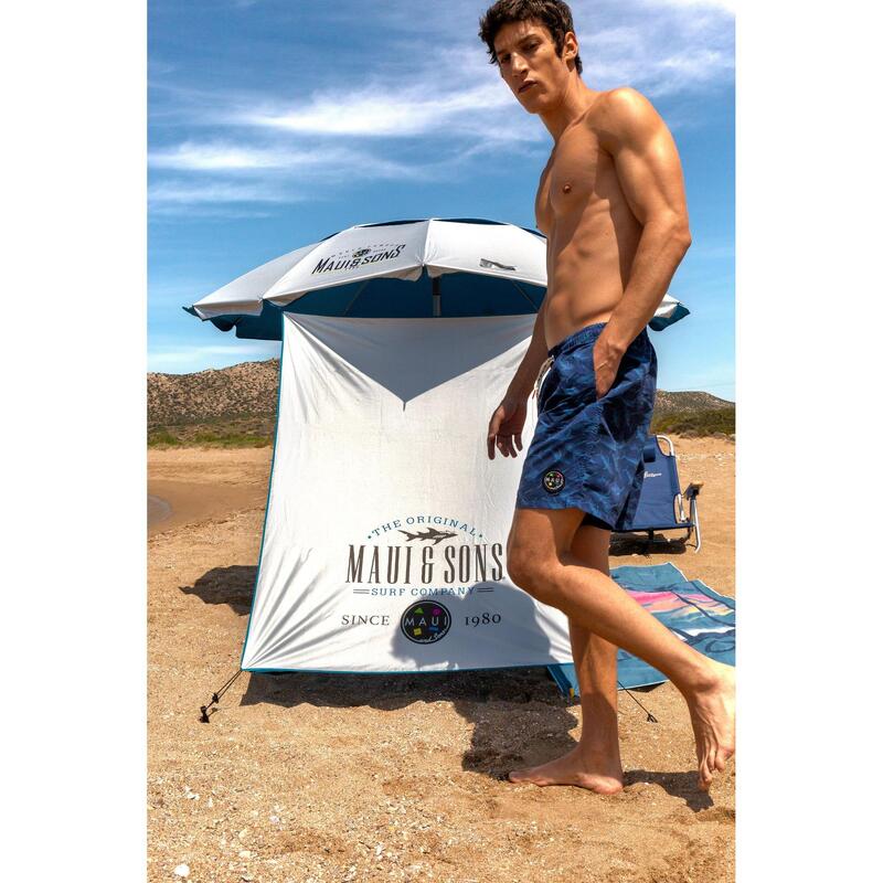 Umbrelă plajă Maui & Sons 190 cm UPF50+ cu protecție laterală